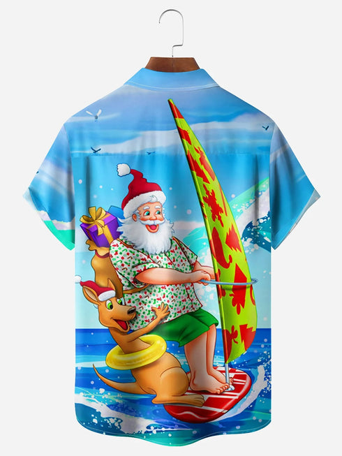 Men's Christmas Funny Graphic Short Sleeve Hawaiian Shirt